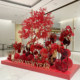 Red artificial floral ornaments, artificial flowers for landscaping, hotel company front desk, Spring Festival and New Year window decoration scene layout