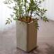 Nordic magnesium clay floor-standing flowerpot with large green plant