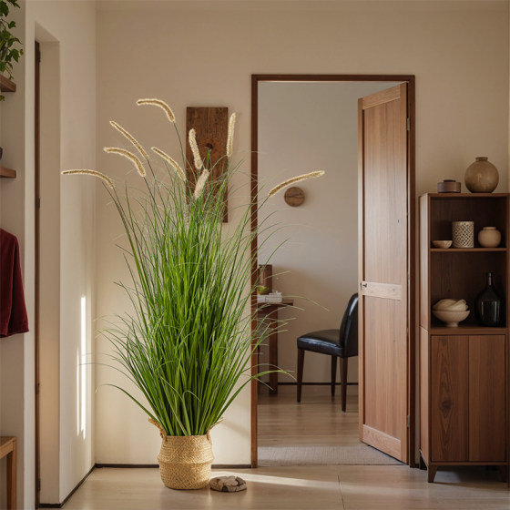 Xiaohongshu’s hot model simulated green green foxtail grass decoration
