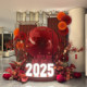 Red artificial floral ornaments, artificial flowers for landscaping, hotel company front desk, Spring Festival and New Year window decoration scene layout
