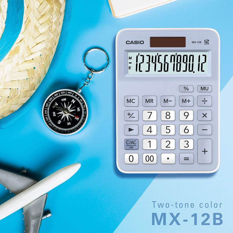 casio/卡西欧计算器MX-12B办公计算器文具用品学生财务用会计用零售小号送礼计算机