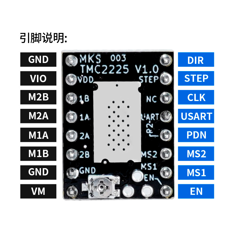 TMC2209静音驱动模块2208替代A4988步进电机3D打印机配件2225驱动 - 图1