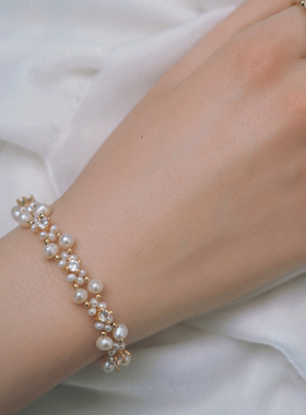 小众轻奢款珍珠手链成品及材料包