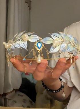 diy月神桂冠发箍手工材料