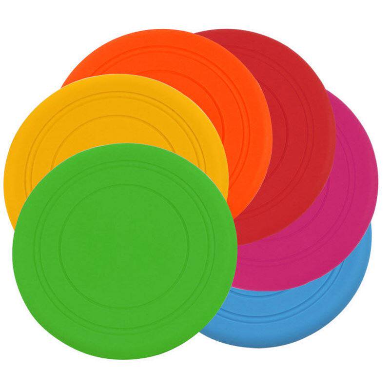 Dog Puppy Cat Pet Silicone Training Fetch Toy Frisbee Flying - 图1