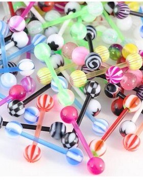 20pcs Tongue Ring Assorted Surgical Steel Piercing Barbells