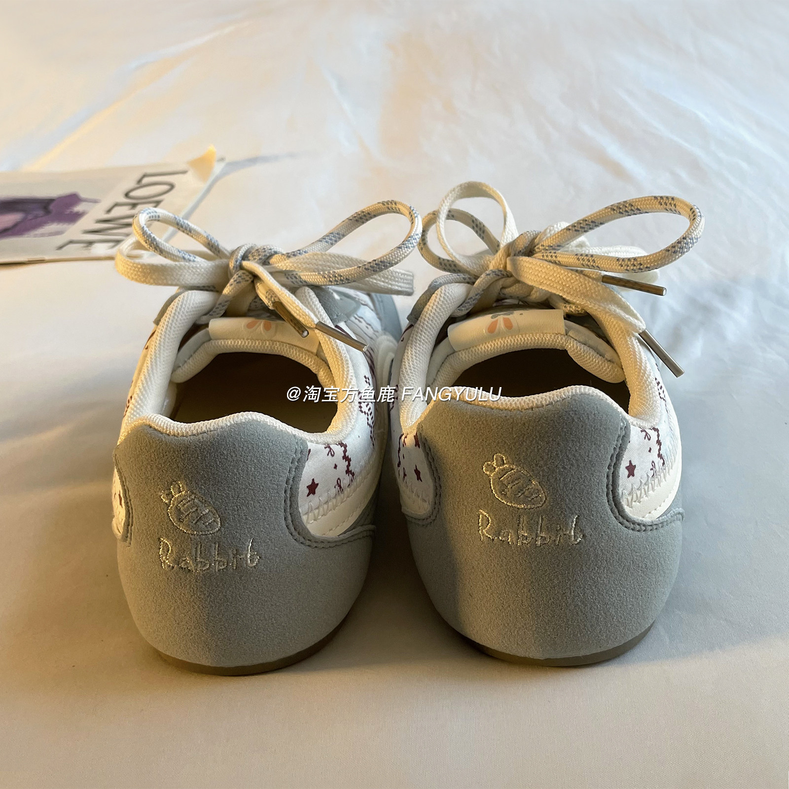 方鱼鹿 德训鞋女2025年春季新款百搭圆头休闲软底运动阿甘鞋ins潮,淘宝优惠券,粉丝福利购,淘宝优惠卷