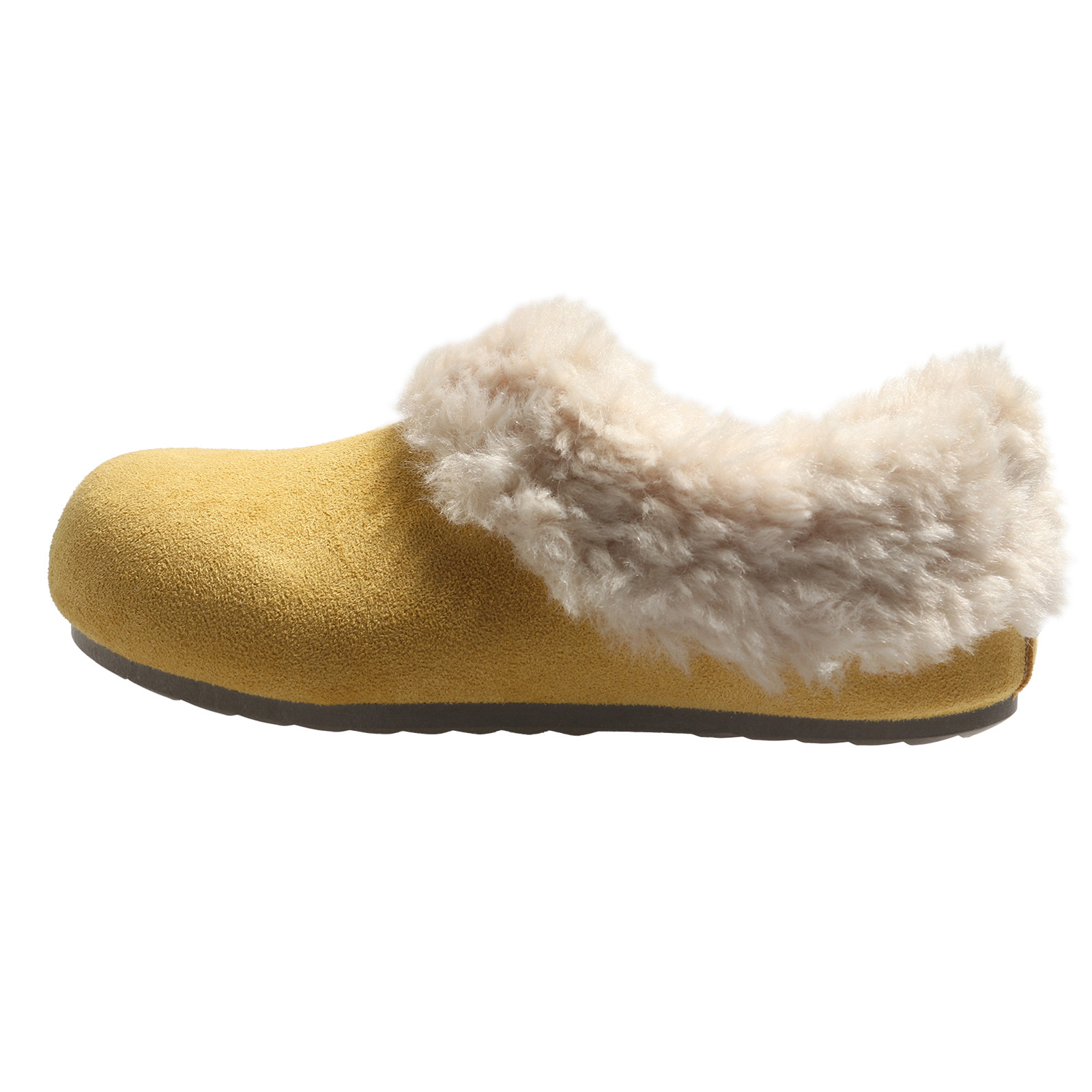 方鱼鹿 加绒保暖懒人毛毛鞋女款2025冬季一脚蹬鞋全包勃肯鞋棉鞋,淘宝优惠券,粉丝福利购,淘宝优惠卷