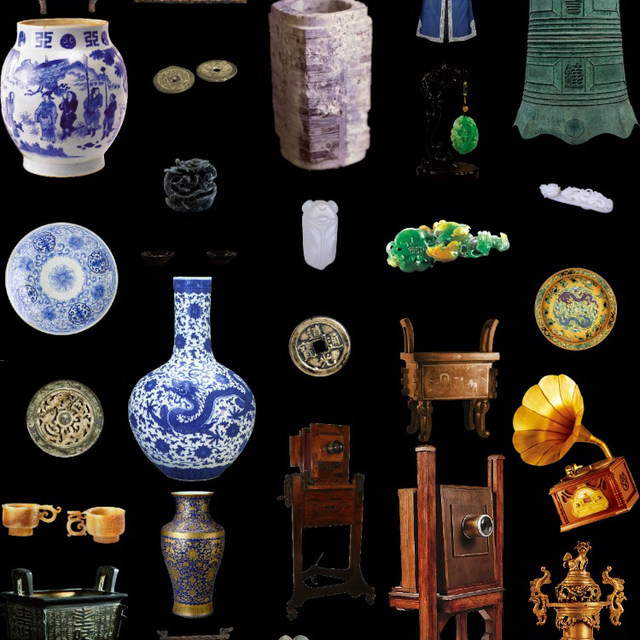 High Definition Antique Ceramics Iron Bronze Items PNG Transparent Cutout Pictures PS Poster Design Material Collection