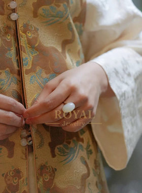 ROYAL和田玉戒指国风时尚新疆