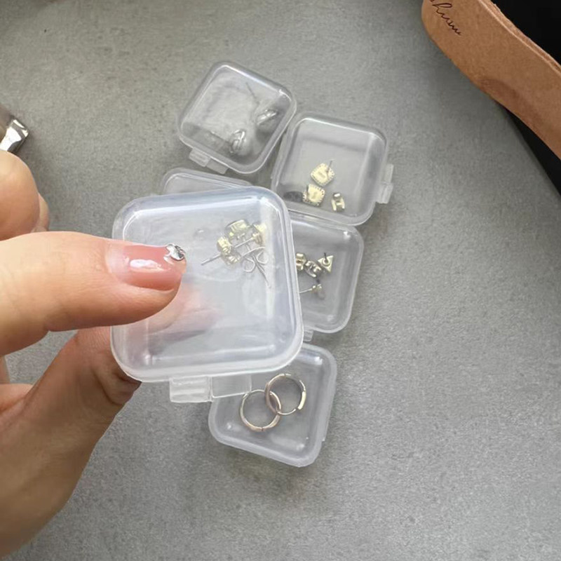 防氧化透明大容量首饰盒 桌面耳环耳钉戒指整理盒 防尘手提饰品盒,淘宝优惠券,粉丝福利购,淘宝优惠卷