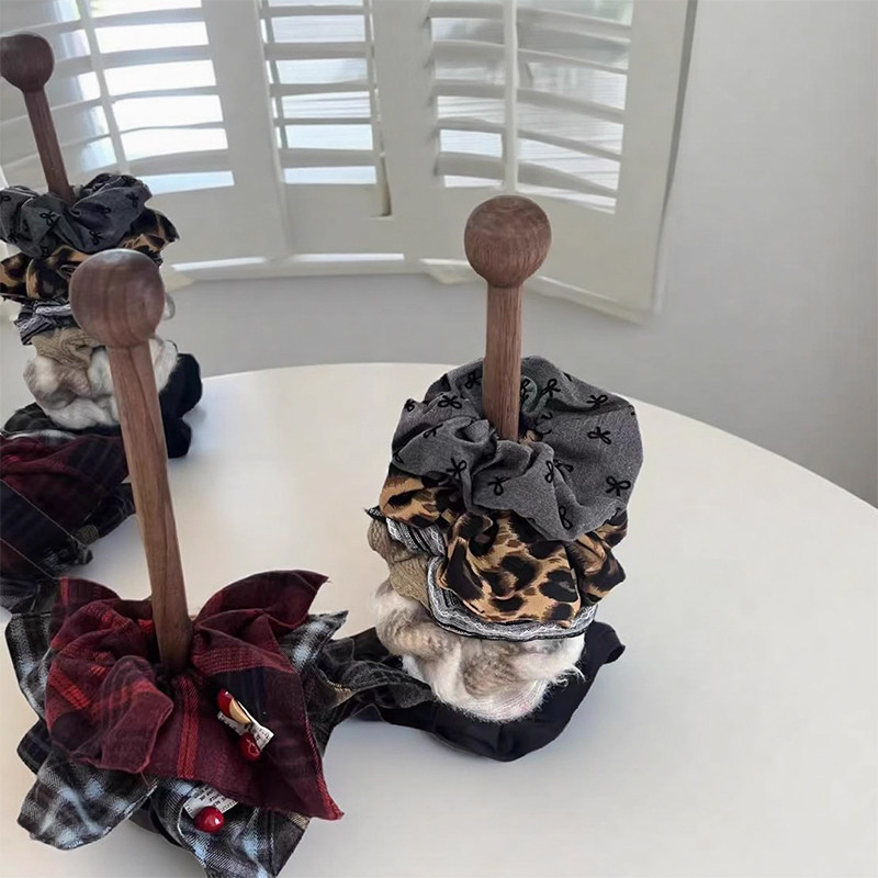 木质大肠发圈桌面收纳架儿童头绳皮筋鲨鱼夹发饰头花原木展架,淘宝优惠券,粉丝福利购,淘宝优惠卷