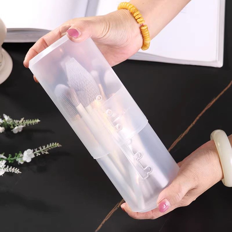 创意桌面化妆刷收纳盒收纳桶防尘眉笔眼线笔旅行便携盒带盖大容量,淘宝优惠券,粉丝福利购,淘宝优惠卷