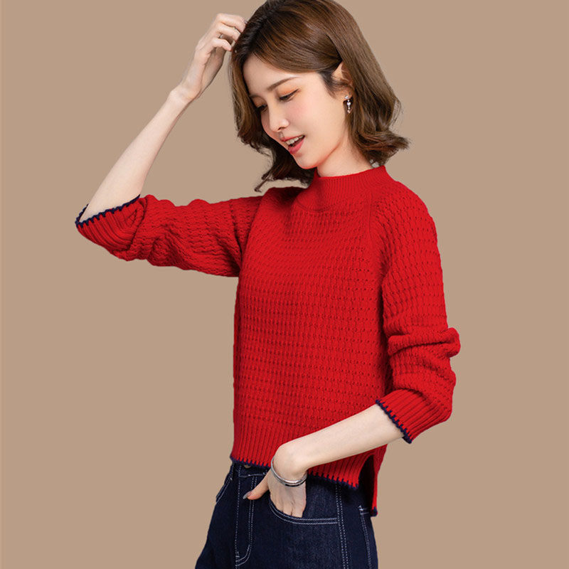 半高领针织打底衫高腰上衣女秋冬2025新款小个子今年流行短款毛衣,淘宝优惠券,粉丝福利购,淘宝优惠卷