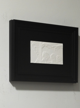 免打孔复古中古风电表箱装饰画