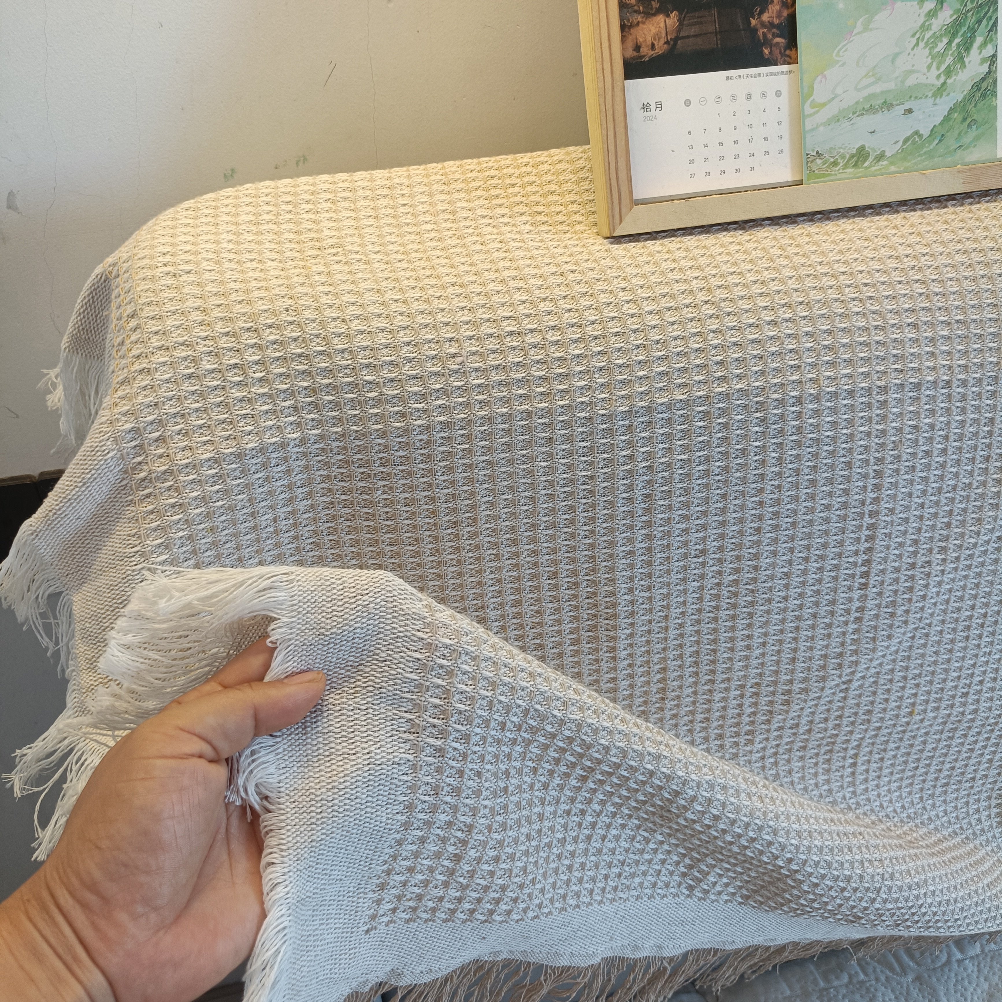 简约款床头罩布艺盖巾防尘保护罩通用型可盖沙发棉涤,淘宝优惠券,粉丝福利购,淘宝优惠卷