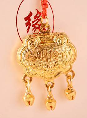 聪明伶俐民族风幸运红绳长命锁