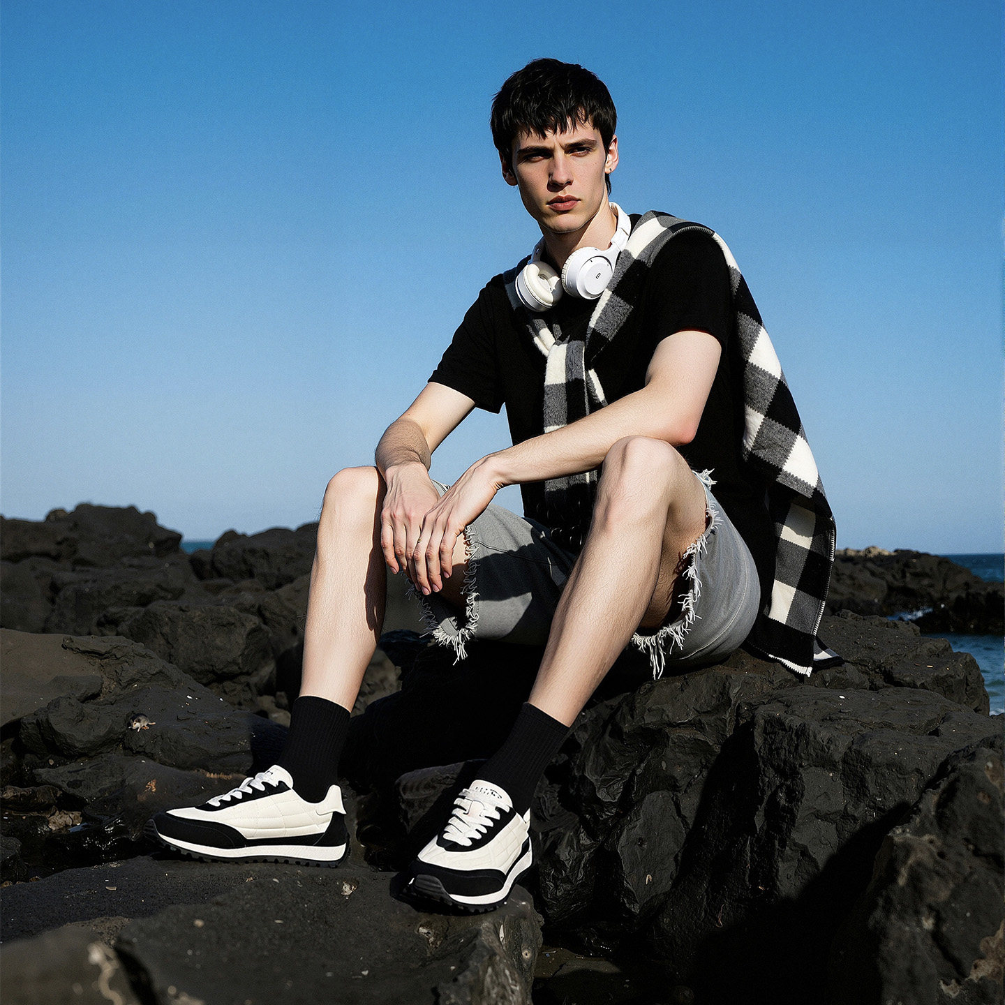 马克华菲男鞋2026秋季新款黑白熊猫鞋潮流时尚运动足球德训鞋板鞋,淘宝优惠券,粉丝福利购,淘宝优惠卷