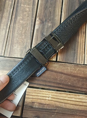 处理品牌撤柜合金男士真皮自动扣软皮库存尾货头层牛皮休闲裤腰带
