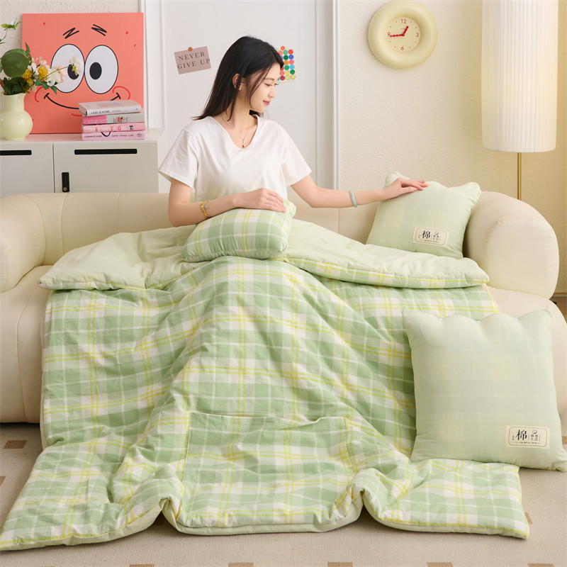 抱枕被子两用纯棉二合一车载靠垫被办公室午睡沙发空调被车载四季,淘宝优惠券,粉丝福利购,淘宝优惠卷