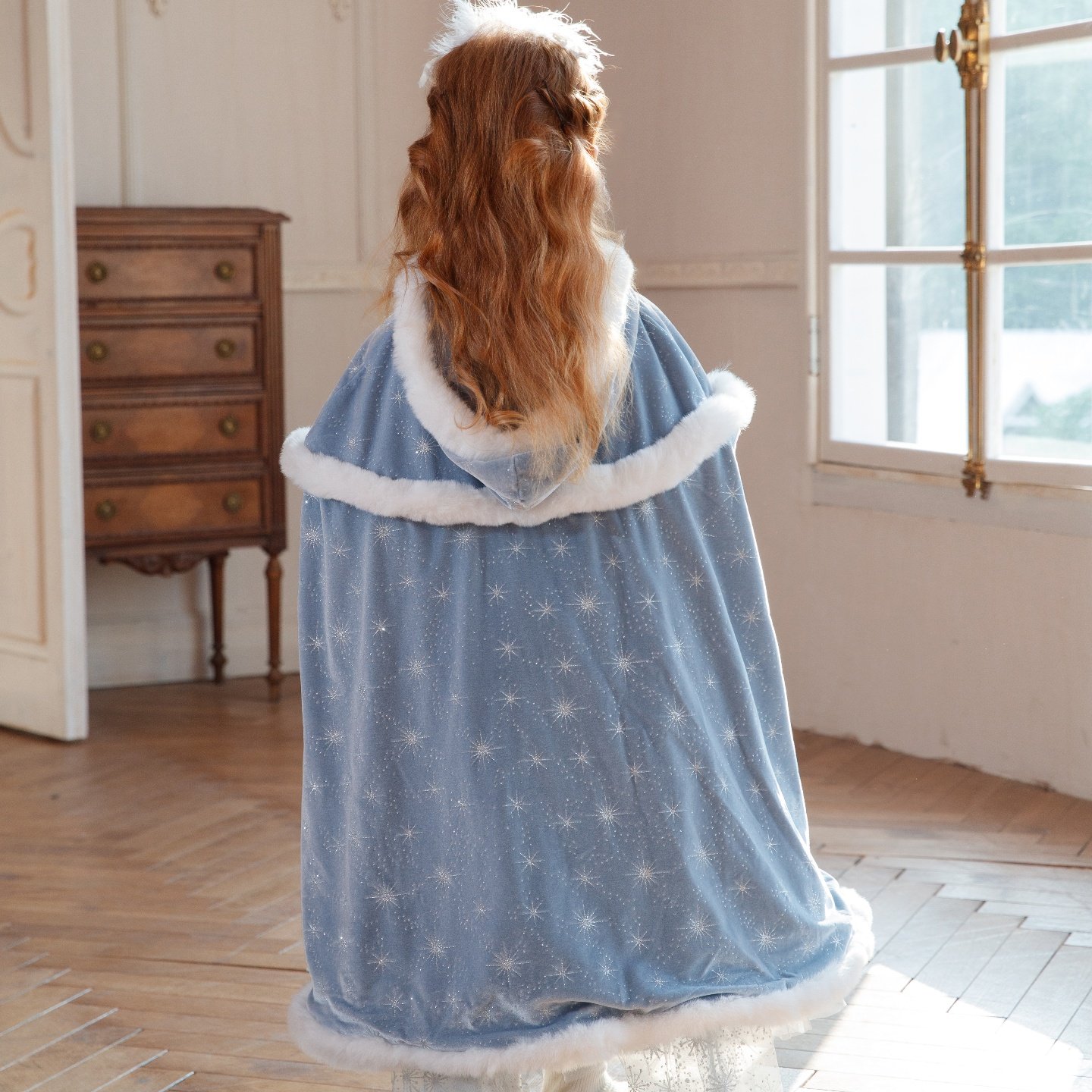 秋冬艾莎公主斗篷女童加绒防风保暖圣诞儿童披肩外套宝宝外出披风,淘宝优惠券,粉丝福利购,淘宝优惠卷