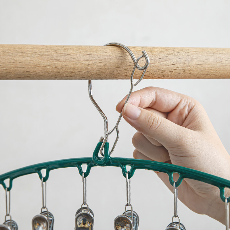 不锈钢多夹子防风挂袜子架多功能内衣裤晒袜子家用,淘宝优惠券,粉丝福利购,淘宝优惠卷