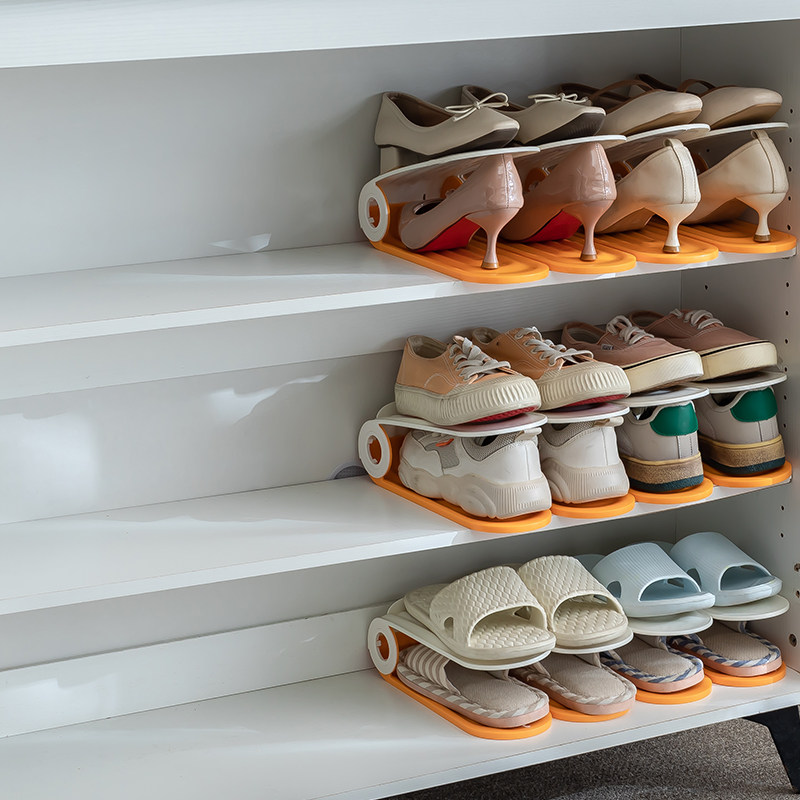 10个装 双层鞋架收纳神器可调节鞋柜省空间鞋架子分层隔板鞋托架,淘宝优惠券,粉丝福利购,淘宝优惠卷