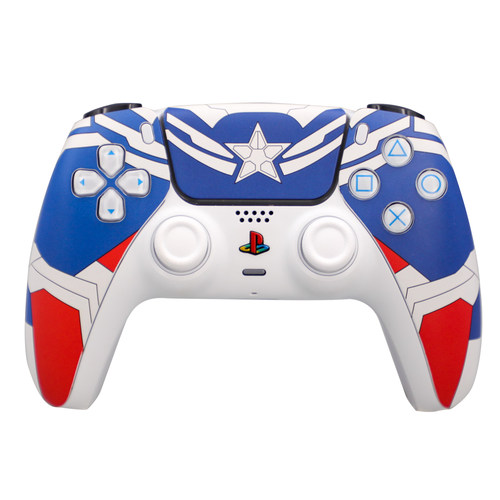 PS5手柄tmr电磁摇杆游戏美国队长主题手柄ds5改装二手手把PC使用 - 图3