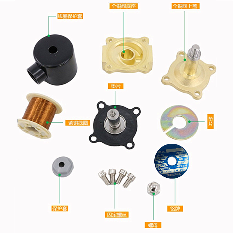 常闭电磁阀水阀铜开关气阀AC220VDN50/DN65/DN80/3寸电磁气阀24V - 图2