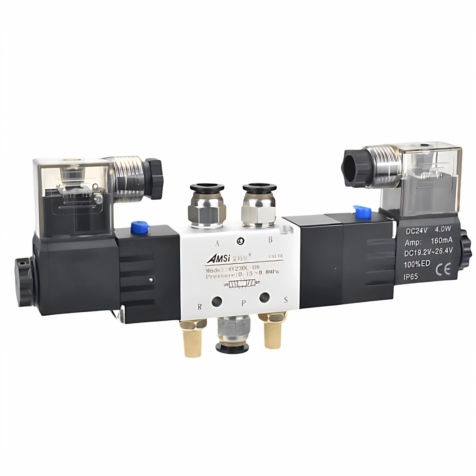 4V230C-08电磁阀三位五通双头中封换向阀24V气动电磁控制气阀220V,淘宝优惠券,粉丝福利购,淘宝优惠卷