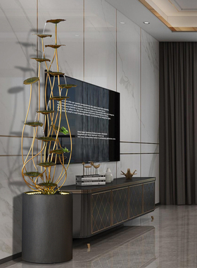 现代轻奢摆件家居好物电视柜旁边