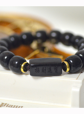 男女情侣黑檀木手串佛珠念珠天然