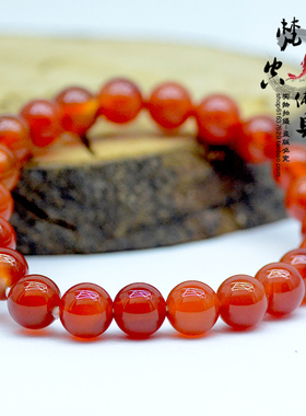 红玛瑙本命年情侣转运珠水晶手链
