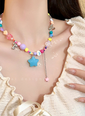多巴胺爱心糖果项链女