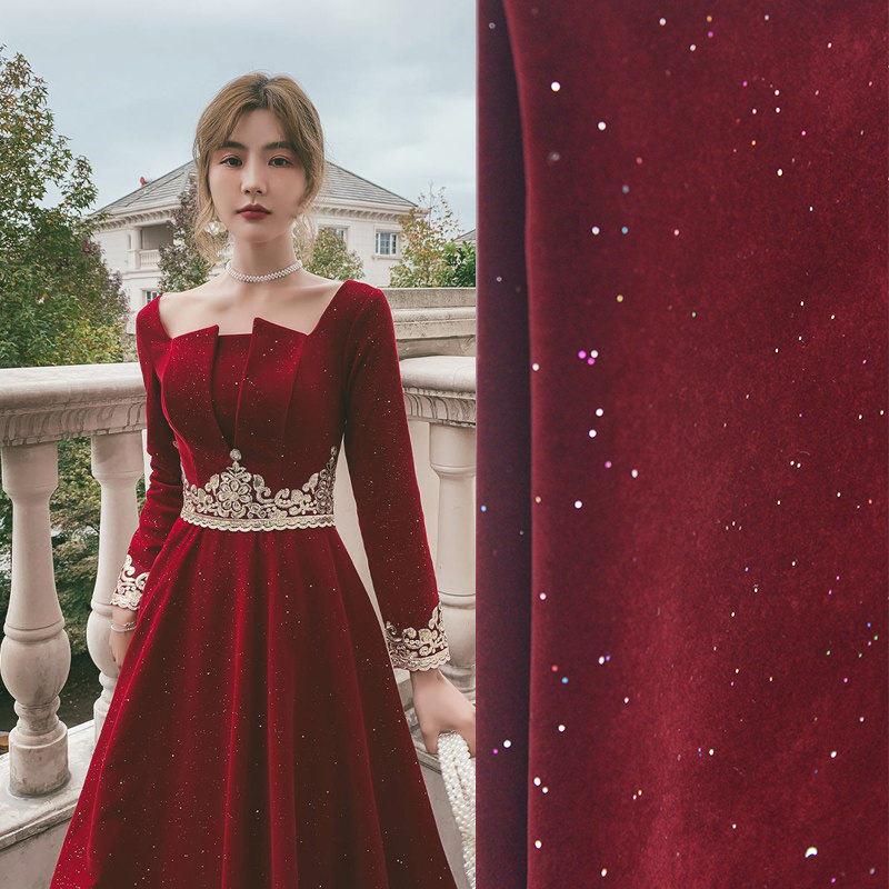 彩金丝绒布料面料 高档 烫金丝绒布料秋冬款礼服旗袍连衣裙背景布,淘宝优惠券,粉丝福利购,淘宝优惠卷