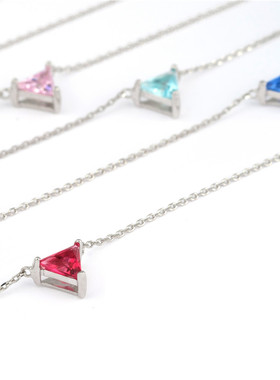 抖音多色吊坠项链ins网红同款