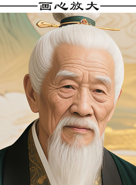 狐家仙真身胡三太爷胡三太奶画像九尾狐挂画招财白狐狸丝绸卷轴画