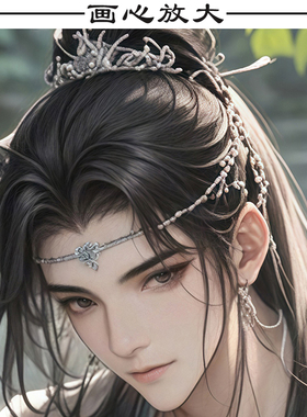 胡家教主胡九霄真身九尾狐挂画家用堂口供奉灵狐招财男狐像卷轴画