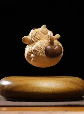 磁悬浮木雕十二生肖桌面办公室客