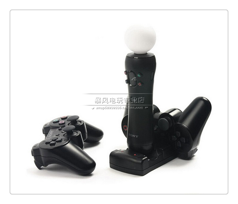 包邮 PS3手柄座充无线充电线PS3 move体感左右手柄充电器双座充-图2