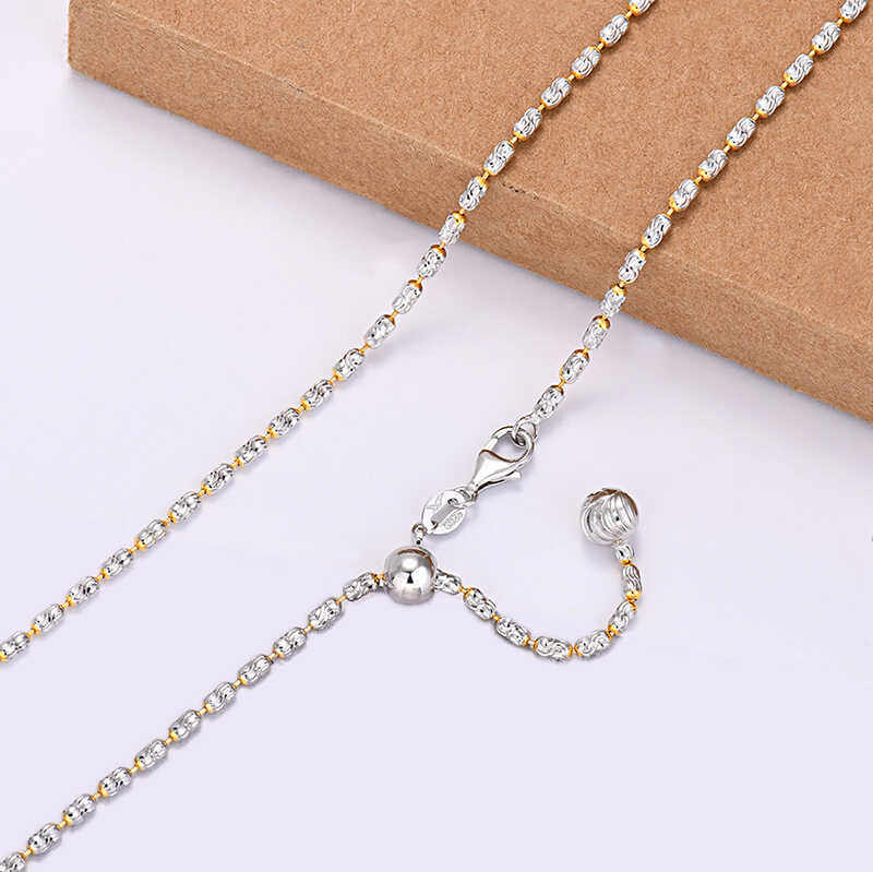 925纯银意大利拼色钻石链项链 可调节男女百搭精致爆闪轻奢毛衣链,淘宝优惠券,粉丝福利购,淘宝优惠卷