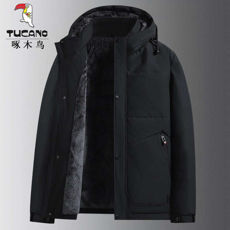 啄木鸟中老年棉服男冬季加绒加厚棉衣爸爸冬装棉袄外套老头爷爷,淘宝优惠券,粉丝福利购,淘宝优惠卷