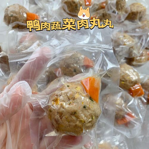 包包家蒸煮灭菌鲜粮湿粮鸭肉果蔬小丸子 宠物泰迪老年幼犬辅食 - 图0