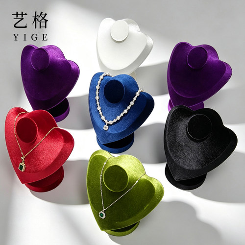 高档橱窗展览丝绒珠宝展道具项链展示架首饰模特珍珠饰品人像陈列 - 图2