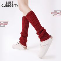 Curious Honey Long Drum New Year Snowy Boots Heaps Socks Socks Women Thickened Warm Knit 100 hitch a new autumn and winter
