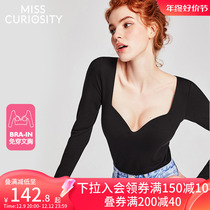 Curious Honeybros With Chest Cushion Warm Underwear Autumn winter fever Anti-chilling womens autumn clothes 100 hitch a hitch bottom shirt