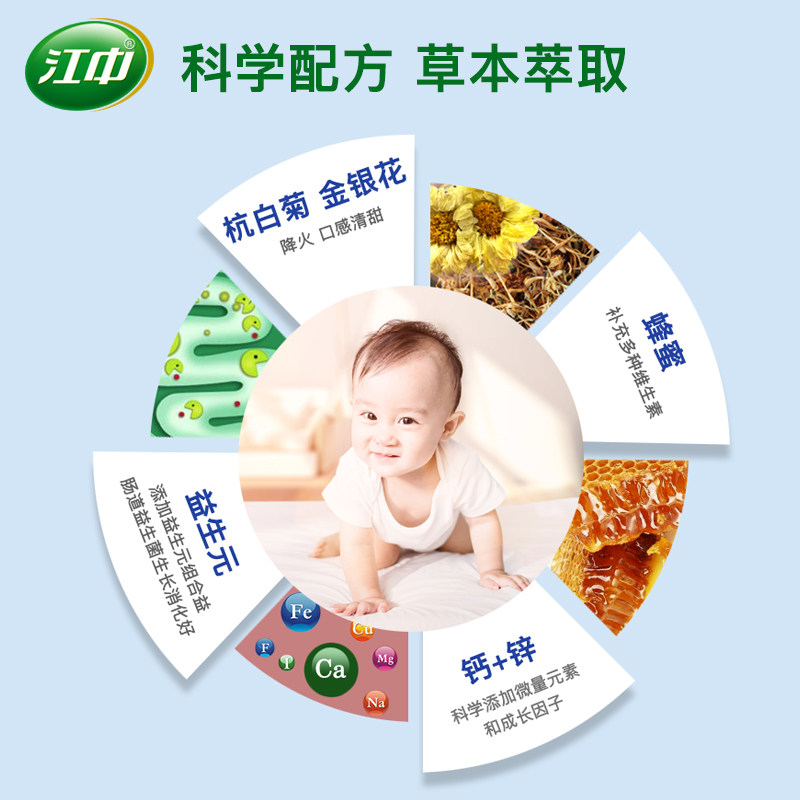 江中金银花清清宝葆菊花晶精可奶粉 江中安可清凉/调理/奶伴