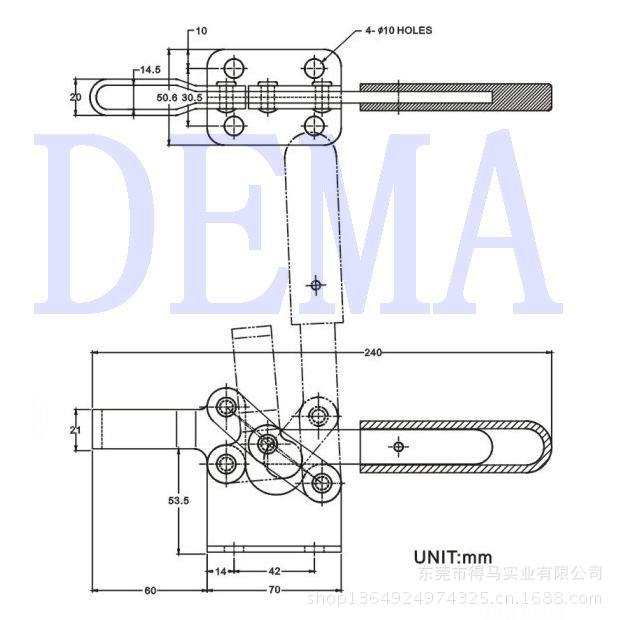 【9元特卖】直供得马牌DEMA-200W快速夹钳工装夹具木工快速夹 - 图0