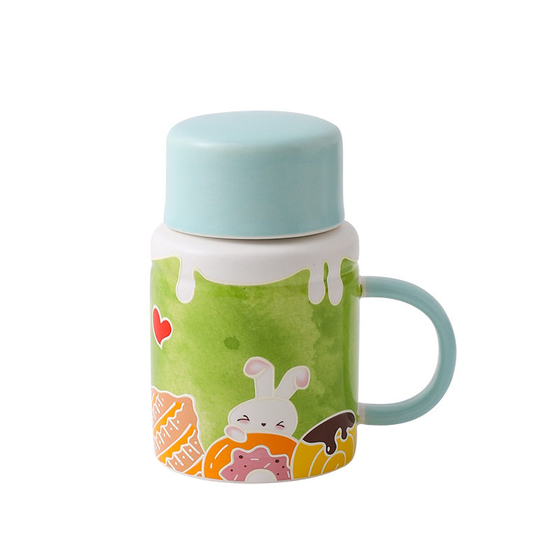 可爱复古水壶造型马克杯带盖陶瓷杯子女生水杯个性生日礼物伴手礼,淘宝优惠券,粉丝福利购,淘宝优惠卷