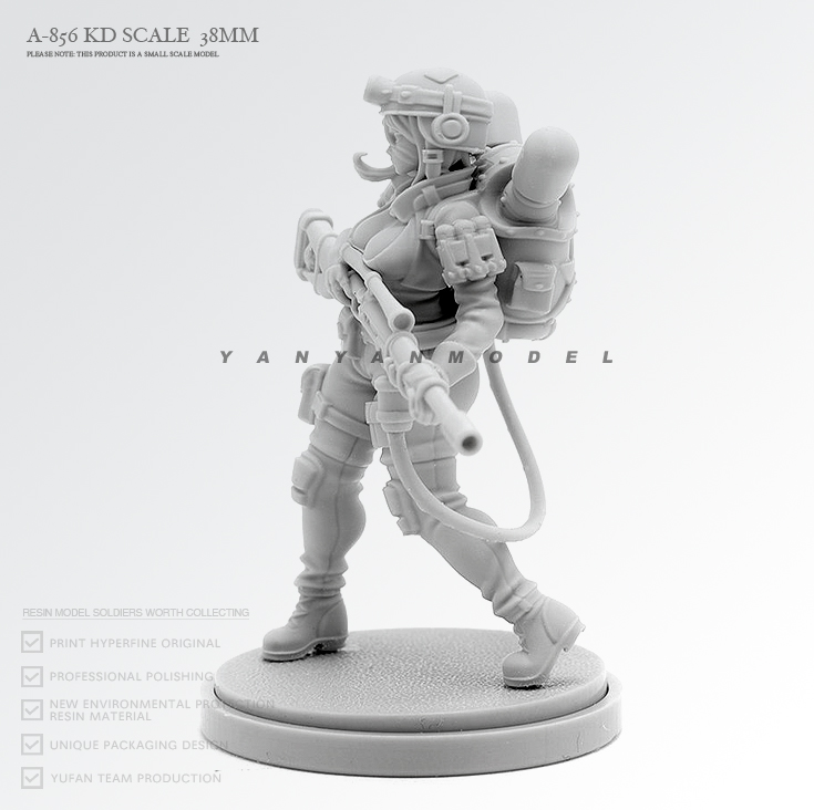 38mm Beauty Soldier 女神系列 树脂兵人(原特白模) A-856 - 图1